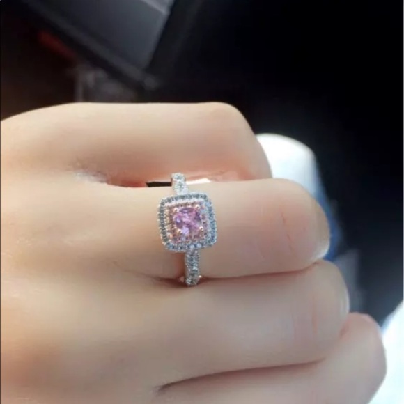 Sterling silver pink sapphire ring - Picture 5 of 5